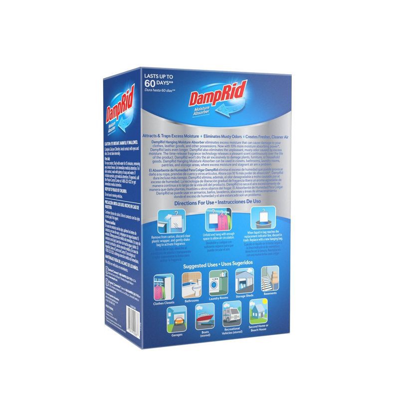slide 2 of 7, DampRid Moisture Absorber Hanging Bag - Fresh Scent - 46.2oz/3pk, 46.2 oz, 3 ct