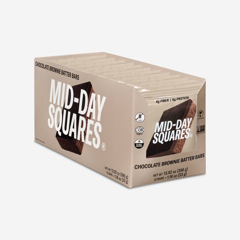 slide 2 of 6, Mid-Day Squares Brownie Batter Plant Based Functional Chocolate Bar - 1.16oz, 1.16 oz