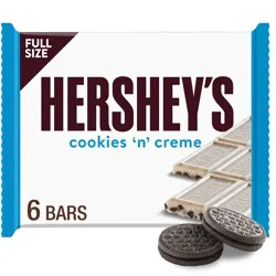 Hershey's Cookies 'n Creme Full Size Candy Bars - 6ct