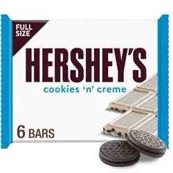 Hershey's Cookies 'n Creme Full Size Candy Bars - 6ct