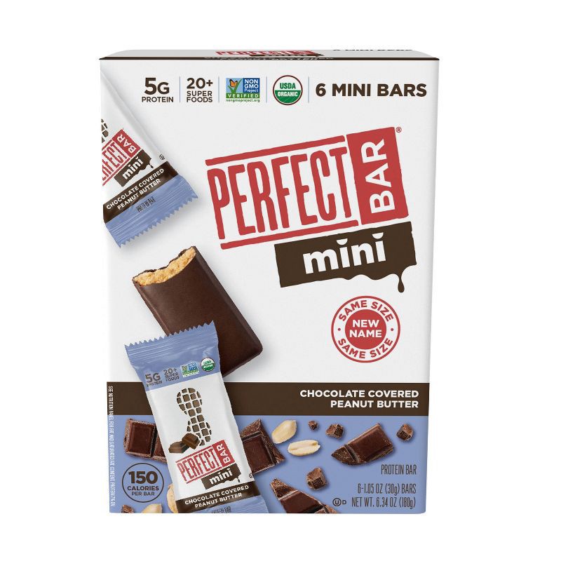 slide 4 of 4, Perfect Bar Snack Size Chocolate Covered Peanut Butter Protein Bars - 6.34oz/6ct, 6 ct; 6.34 oz