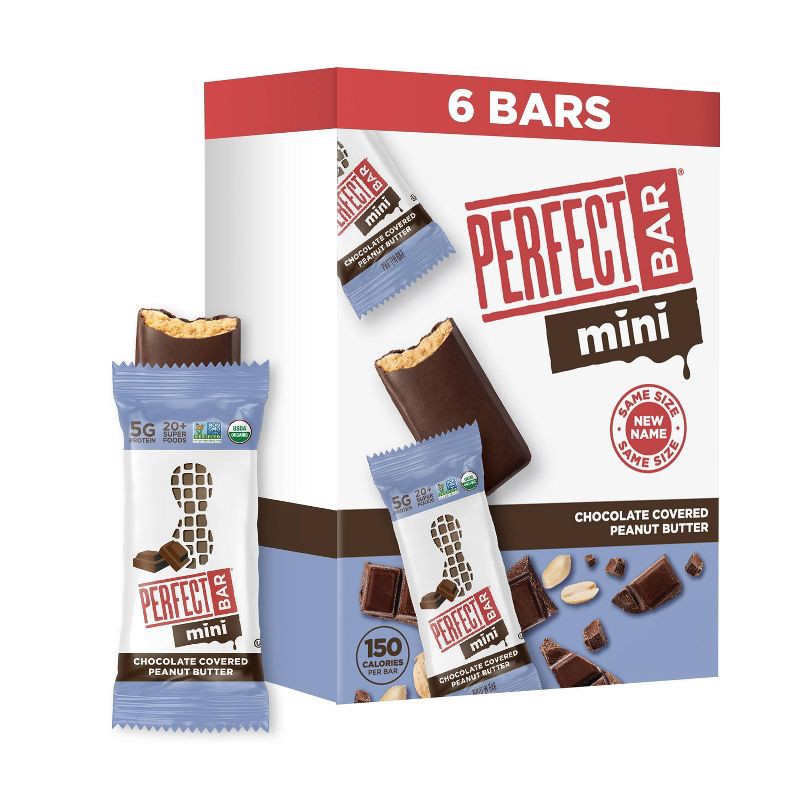slide 1 of 18, Perfect Bar Chocolate Covered Peanut Butter Mini Protein Bars - 6.34oz/6ct, 6 ct; 6.34 oz