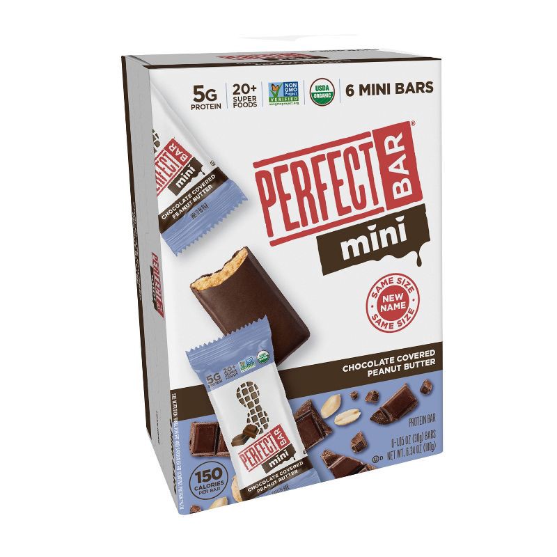 slide 9 of 18, Perfect Bar Chocolate Covered Peanut Butter Mini Protein Bars - 6.34oz/6ct, 6 ct; 6.34 oz