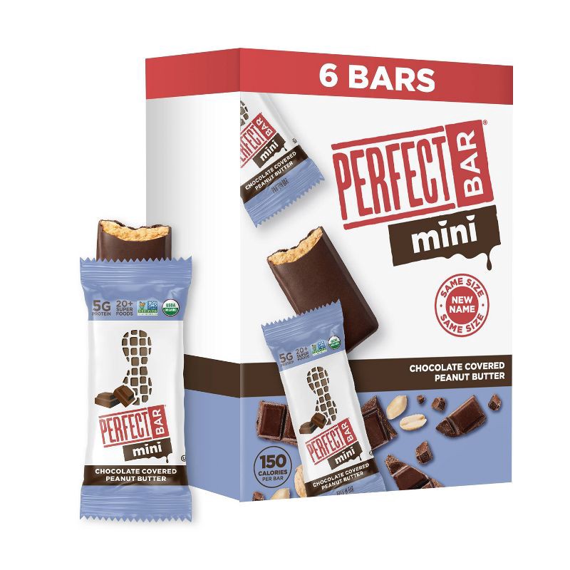 slide 1 of 4, Perfect Bar Snack Size Chocolate Covered Peanut Butter Protein Bars - 6.34oz/6ct, 6 ct; 6.34 oz