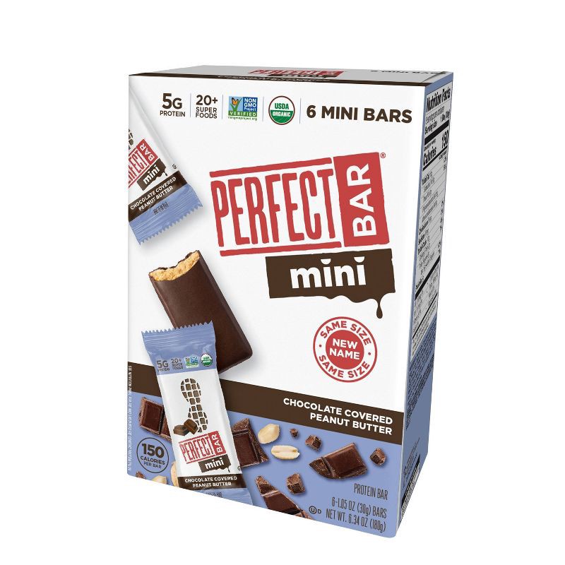 slide 10 of 18, Perfect Bar Chocolate Covered Peanut Butter Mini Protein Bars - 6.34oz/6ct, 6 ct; 6.34 oz