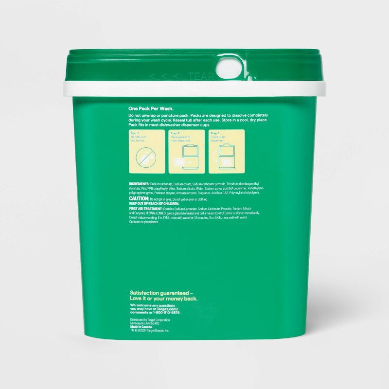 slide 3 of 4, Auto Dish Advanced Dishwasher Detergent Packs - Fresh - 3.09lb/78ct - up&up™, 49.44 oz, 78 ct