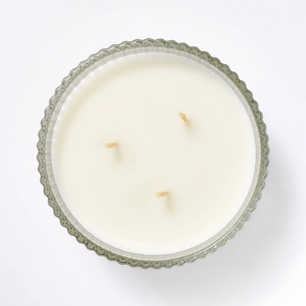 slide 3 of 5, Threshold designed w/Studio McGee 13oz 3-Wick Glass Clove and Black Currant Candle White - Threshold designed with Studio McGee, 13 oz