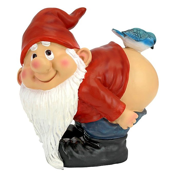 slide 2 of 5, Design Toscano Loonie Moonie Bare Buttocks Garden Gnome Statue, 1 ct