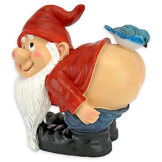 slide 1 of 5, Design Toscano Loonie Moonie Bare Buttocks Garden Gnome Statue, 1 ct