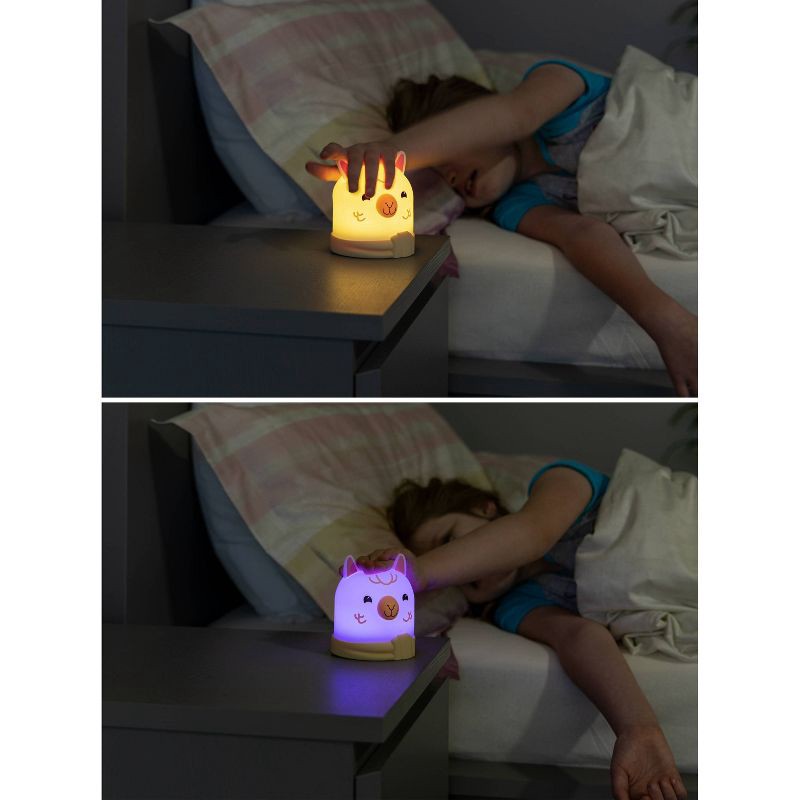 slide 7 of 9, Lights by Night Silicone Llama Color Changing LED Tabletop Lamp, 1 ct