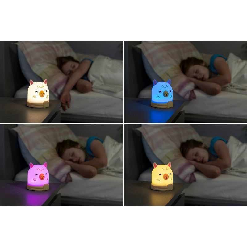 slide 4 of 9, Lights by Night Silicone Llama Color Changing LED Tabletop Lamp, 1 ct