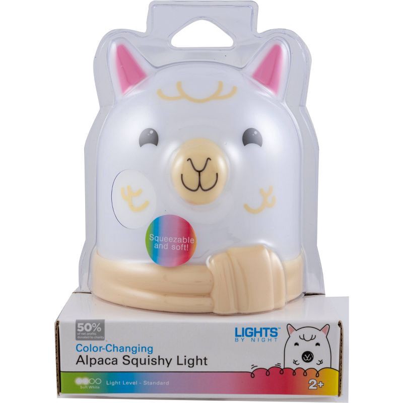 slide 9 of 9, Lights by Night Silicone Llama Color Changing LED Tabletop Lamp, 1 ct