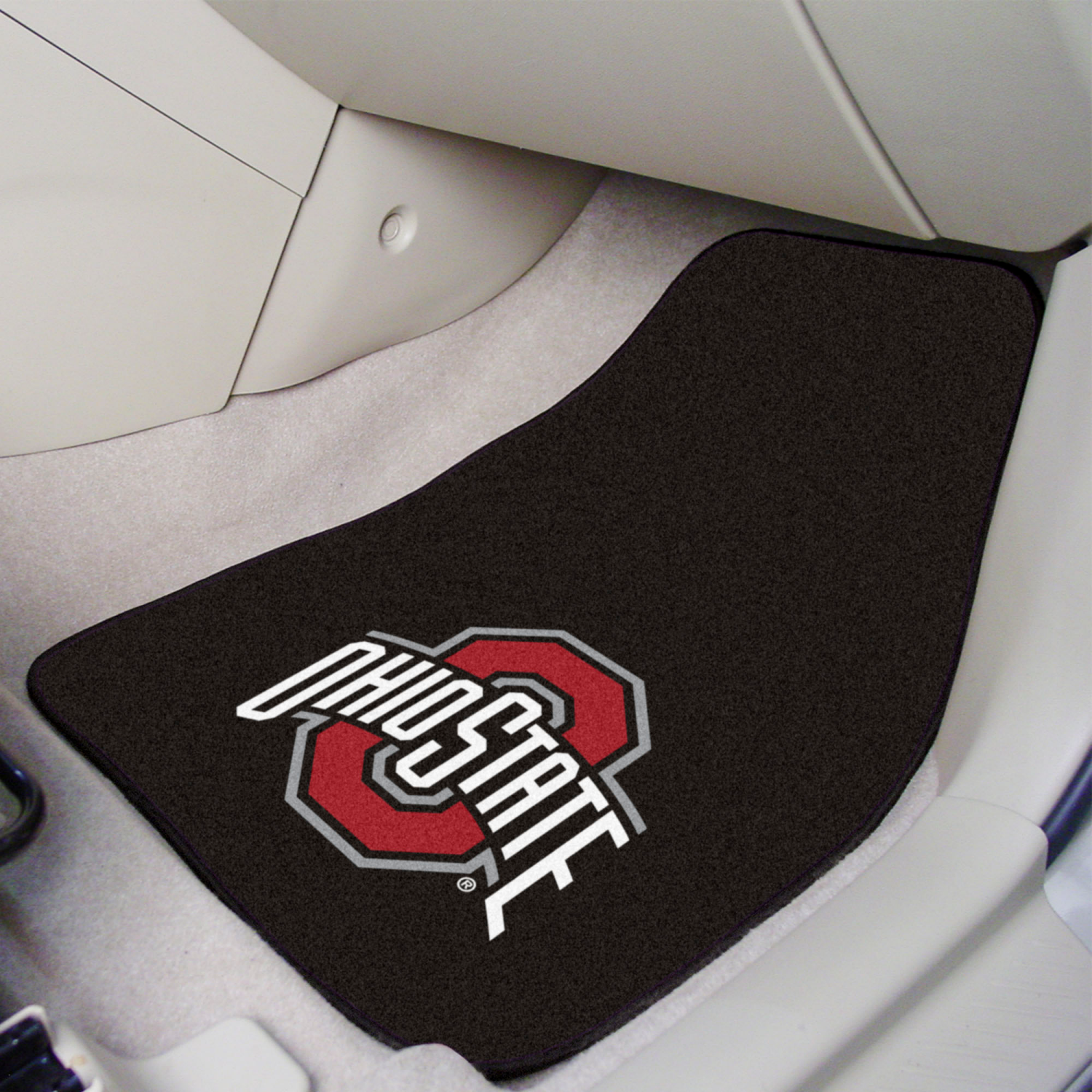 slide 2 of 2, NCAA Ohio State University Carpeted Car Mats, 2 ct