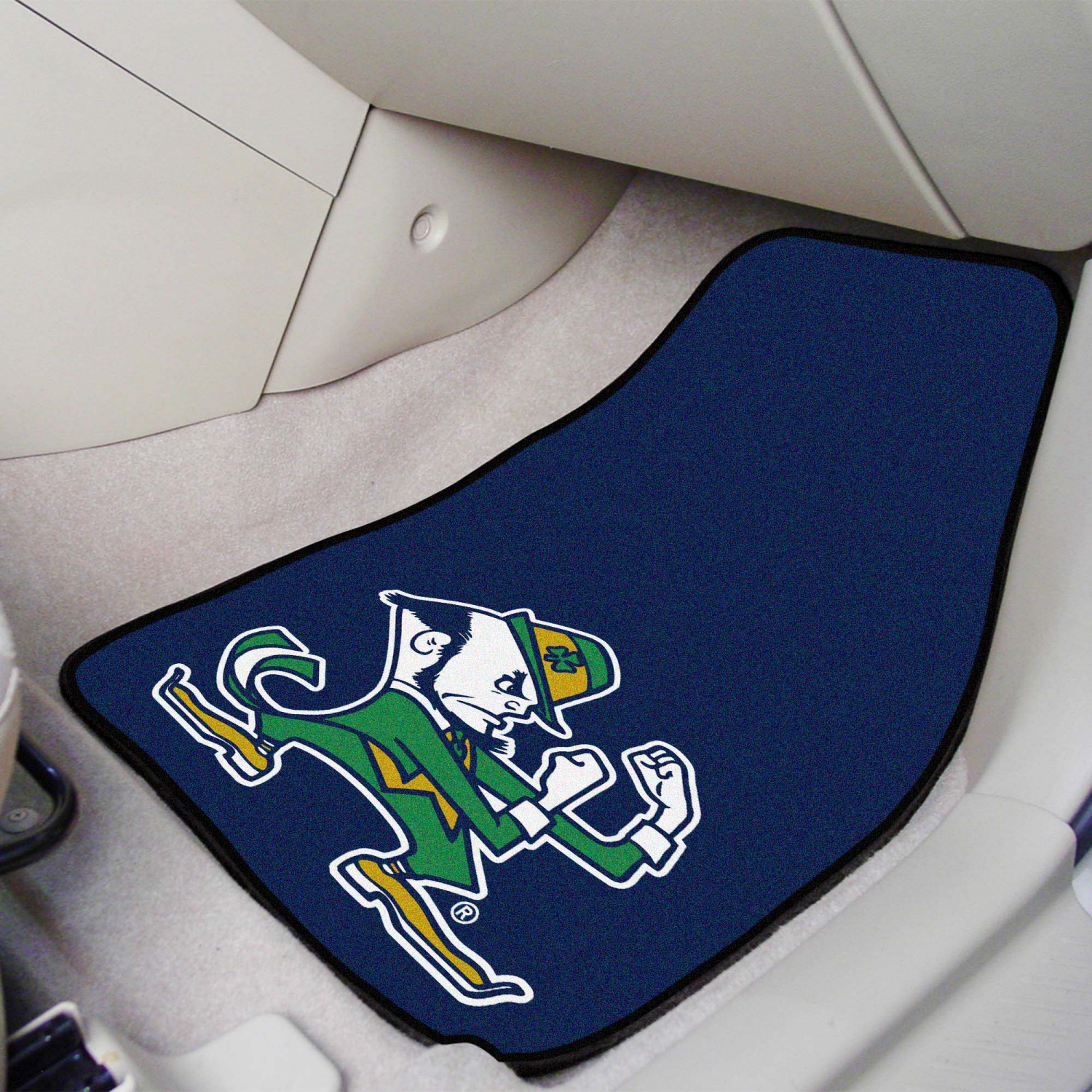 slide 2 of 2, Fanmats Carpet Car Mat Notre Dame, 2 ct