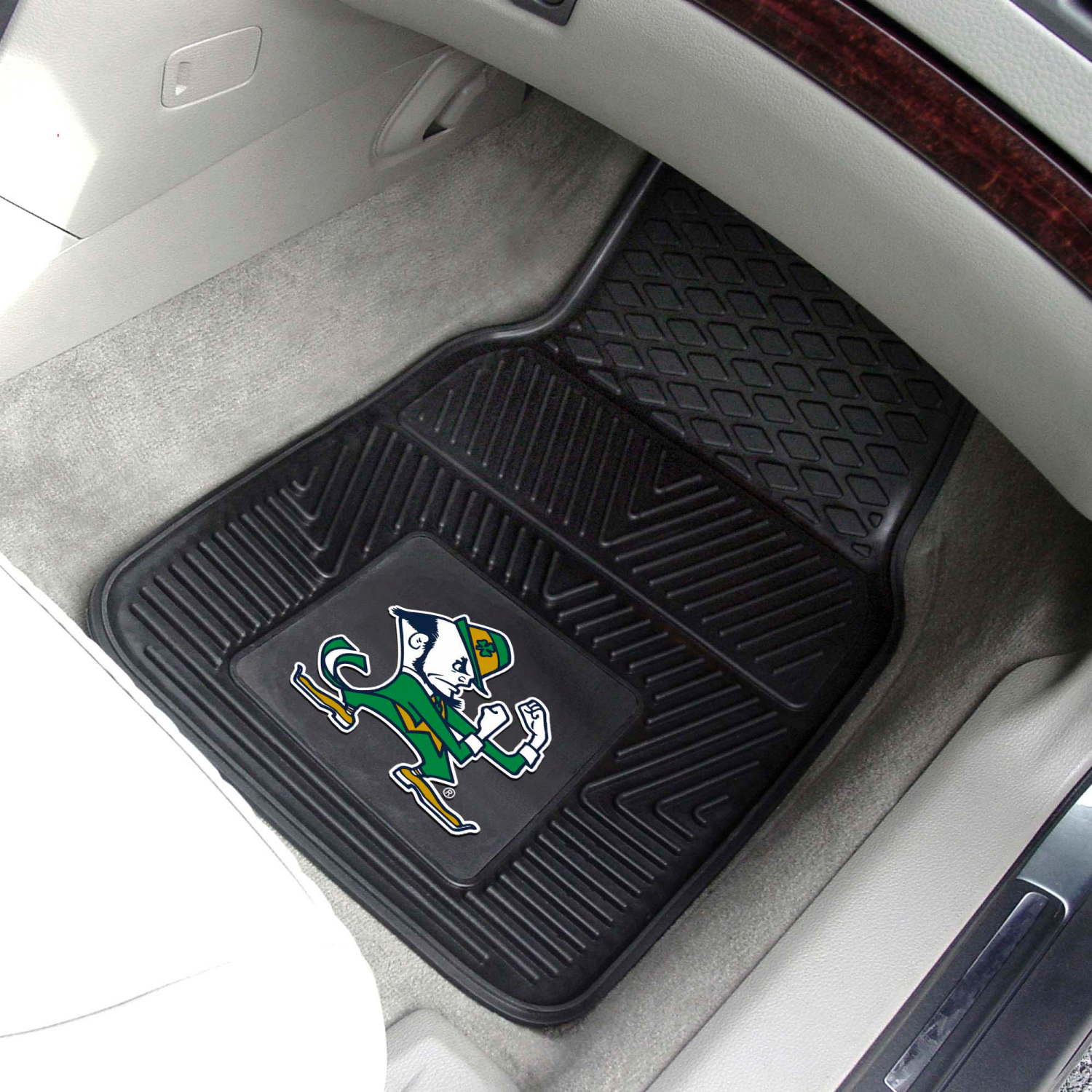 slide 2 of 2, Fanmats Vinyl Car Mat Notre Dame, 2 ct