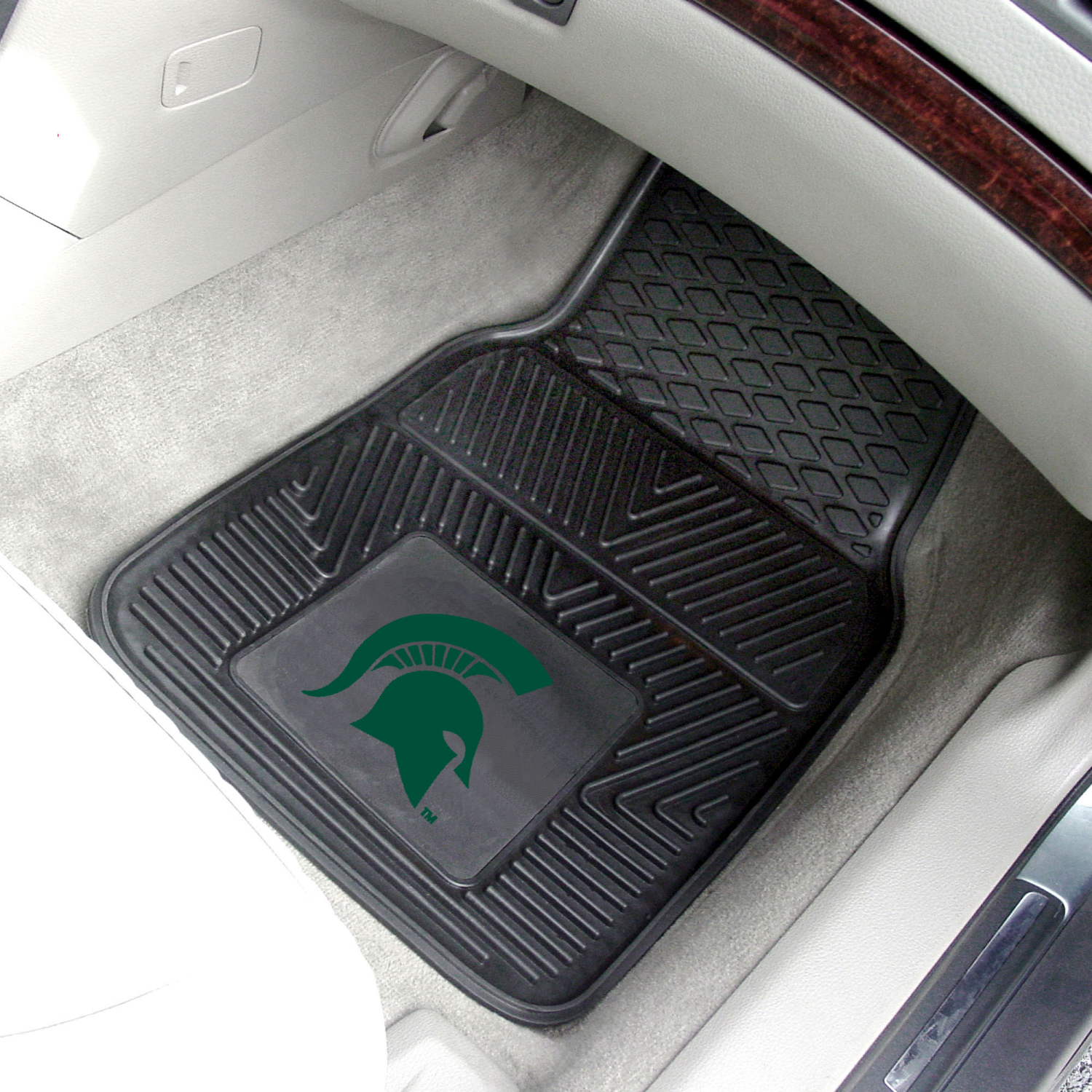 slide 2 of 2, Fanmats Carmat Mich State 17X27, 2 ct