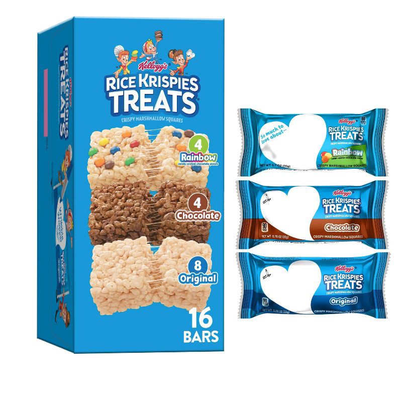 slide 1 of 7, Rice Krispies Treats Rainbow Gems Variety Pack - 16ct, 16 ct