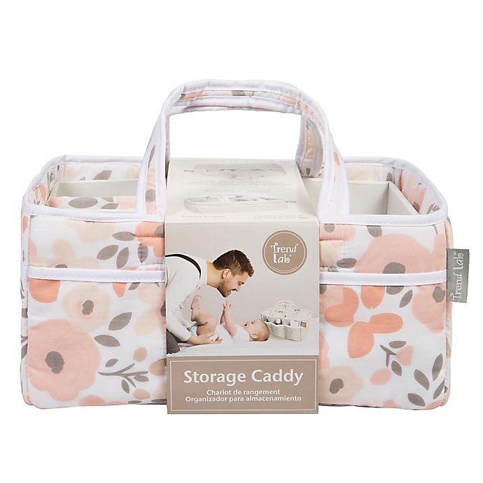 slide 4 of 5, Trend Lab Floral Storage Caddy - Blush, 1 ct