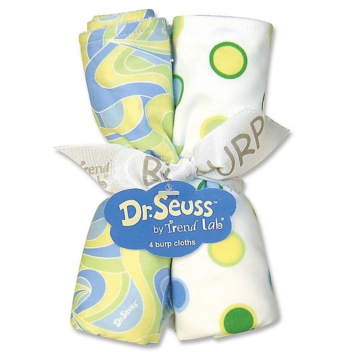 slide 2 of 2, Trend Lab Dr.Seuss Oh! The Places You'll Go!'' Burp Cloth Set - Blue'', 4 ct