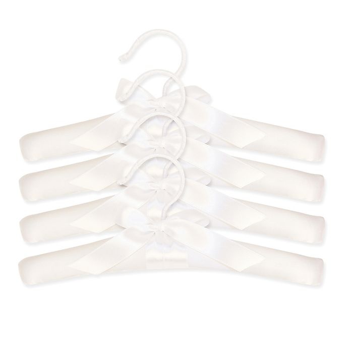 slide 1 of 1, Trend Lab Children's Satin Hangers - White, 4 ct