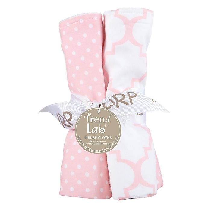 slide 2 of 2, Trend Lab Pink Sky Burp Cloth Set, 4 ct