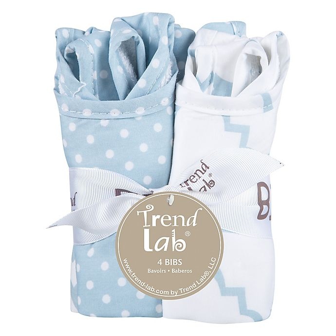 slide 2 of 2, Trend Lab Blue Sky Bib Set, 4 ct