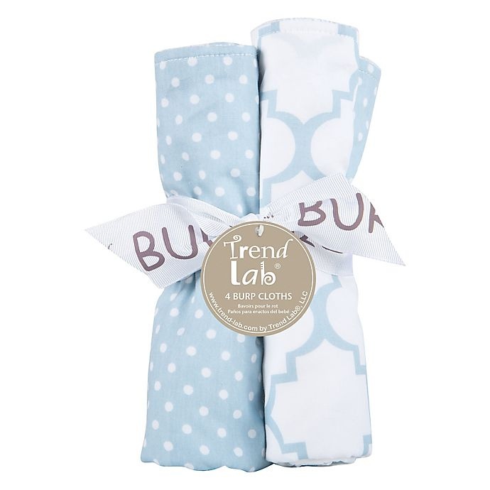 slide 2 of 2, Trend Lab Blue Sky Burp Cloth Set, 4 ct