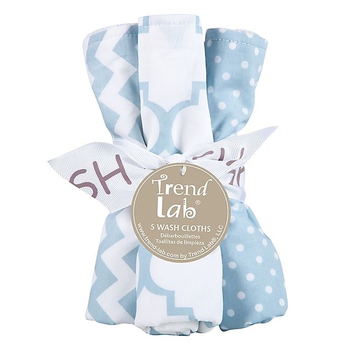 slide 2 of 2, Trend Lab Blue Sky Washcloths, 5 ct