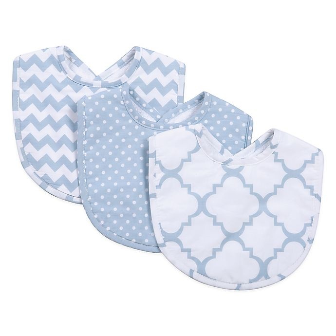 slide 2 of 2, Trend Lab Bib Set - Blue Sky, 3 ct