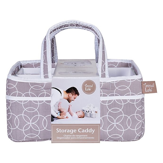 slide 4 of 6, Trend Lab Circles Storage Caddy - Grey/White, 1 ct