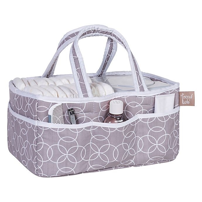 slide 5 of 6, Trend Lab Circles Storage Caddy - Grey/White, 1 ct