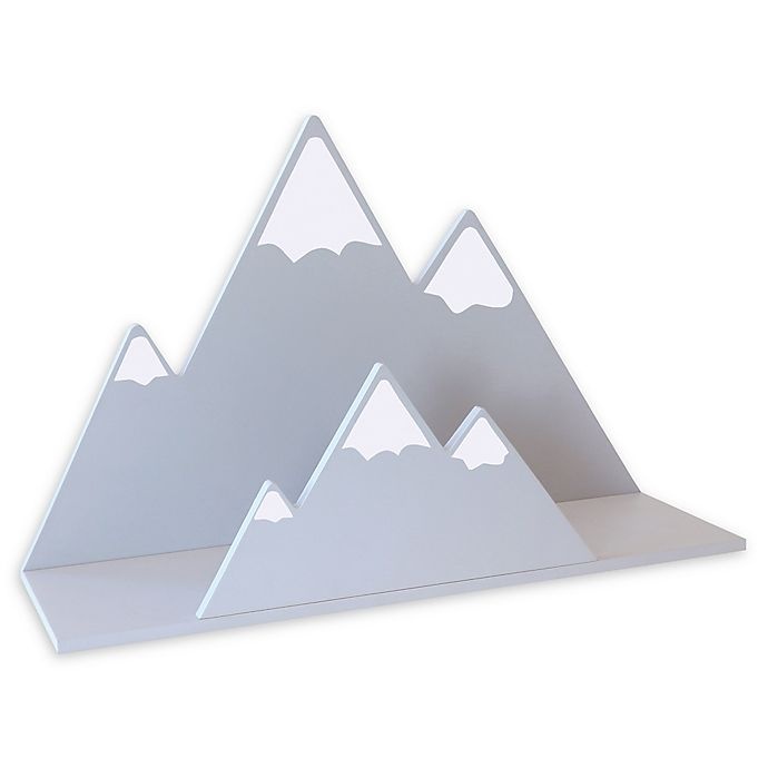 slide 1 of 4, Trend Lab Mountain Wall Shelf - Grey, 1 ct