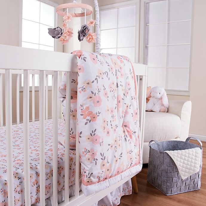 Trend Lab Blush Floral Crib Bedding Set Pink 3 ct Shipt