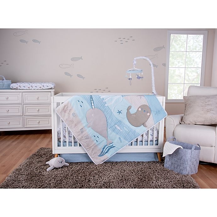 slide 3 of 3, Trend Lab Sea Babies Crib Bedding Set - Blue, 3 ct