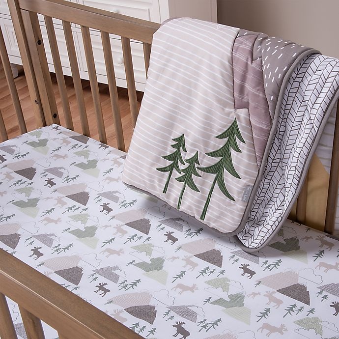 slide 3 of 4, Trend Lab Mountain Baby Crib Bedding Set - Grey, 3 ct