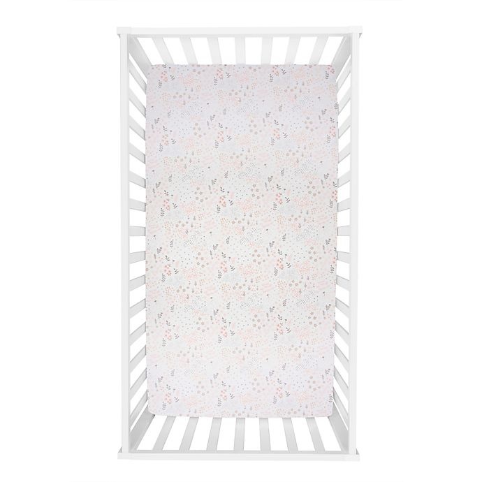 slide 2 of 3, Trend Lab Blush Floral Fitted Crib Sheet - Pink, 1 ct