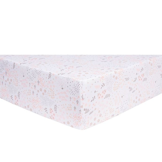 slide 1 of 3, Trend Lab Blush Floral Fitted Crib Sheet - Pink, 1 ct