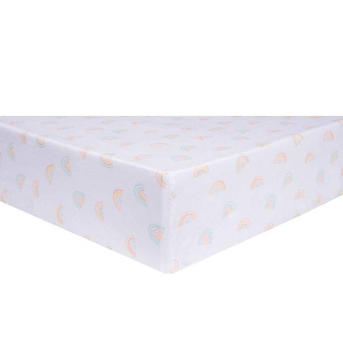 slide 1 of 2, Trend Lab Rainbow Fitted Crib Sheet - Pink, 1 ct