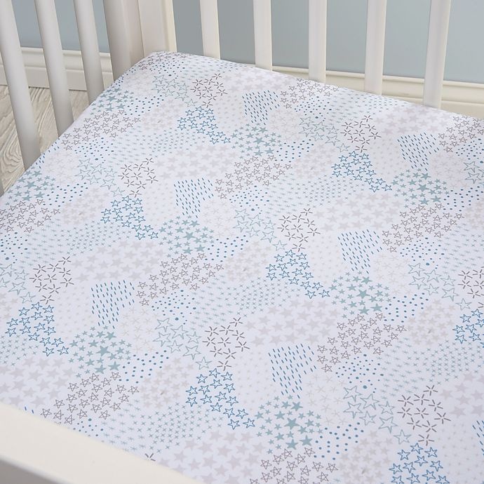 slide 2 of 2, Trend Lab Celestial Space Fitted Crib Sheet - Grey/Blue, 1 ct