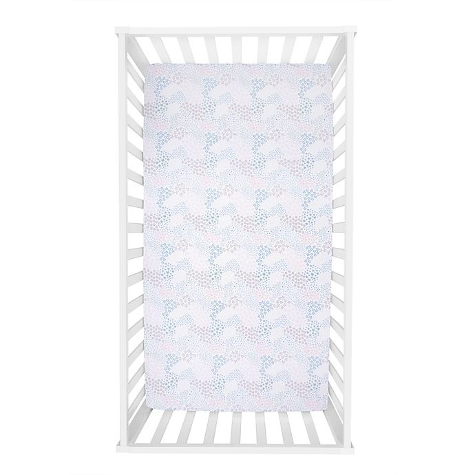 slide 1 of 2, Trend Lab Celestial Space Fitted Crib Sheet - Grey/Blue, 1 ct