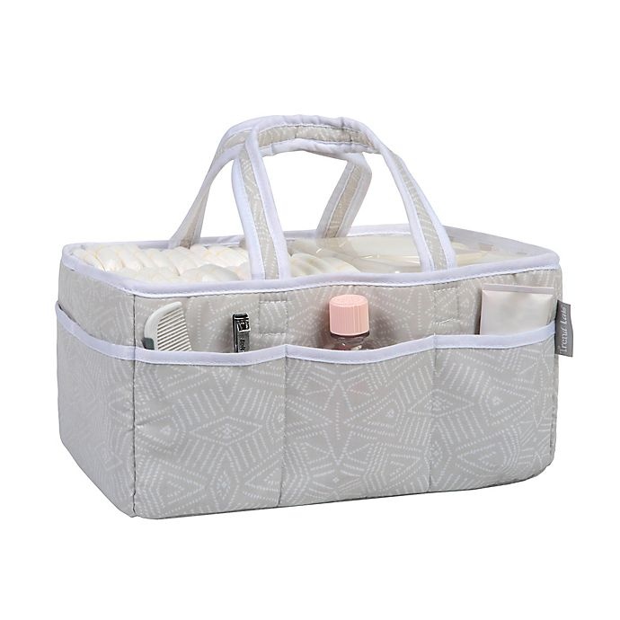 slide 5 of 5, Trend Lab Sweet Jungle Storage Caddy - White/Grey, 1 ct