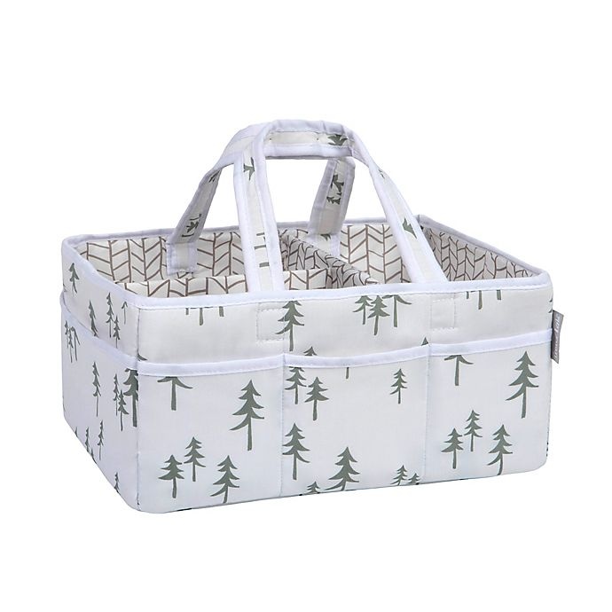 slide 2 of 5, Trend Lab Mountain Baby Storage Caddy - Green/Grey, 1 ct