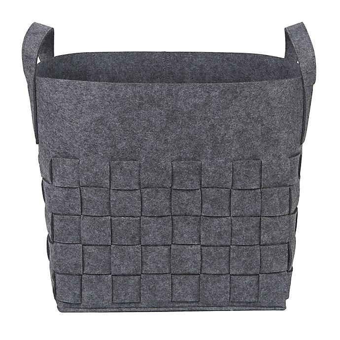 slide 2 of 3, Sammy & Lou Woven Felt Storage Cube - Medium Grey, 1 ct