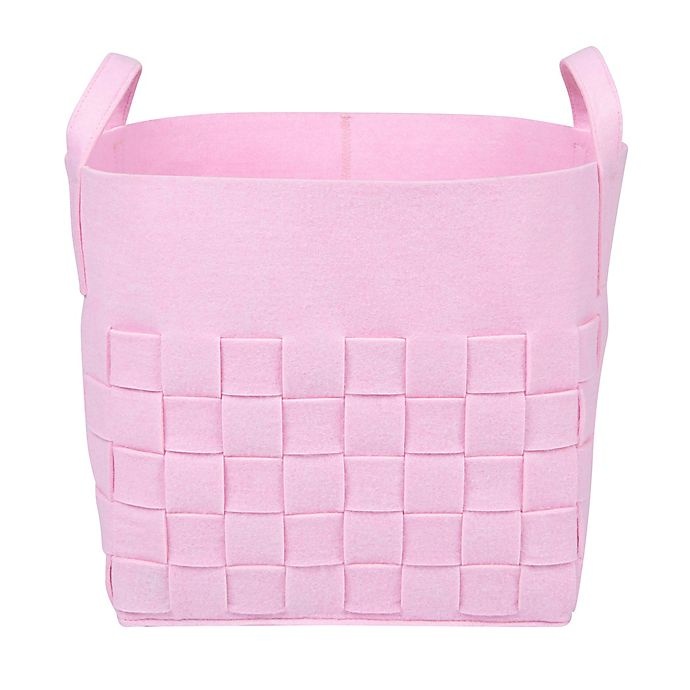 slide 2 of 3, Sammy & Lou Woven Felt Storage Cube - Pink, 1 ct