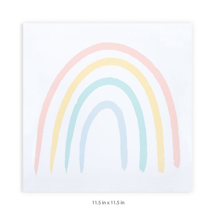 slide 2 of 3, Trend Lab Rainbow Canvas Wall Art - Coral/Yellow, 11.5 in x 11.5 in