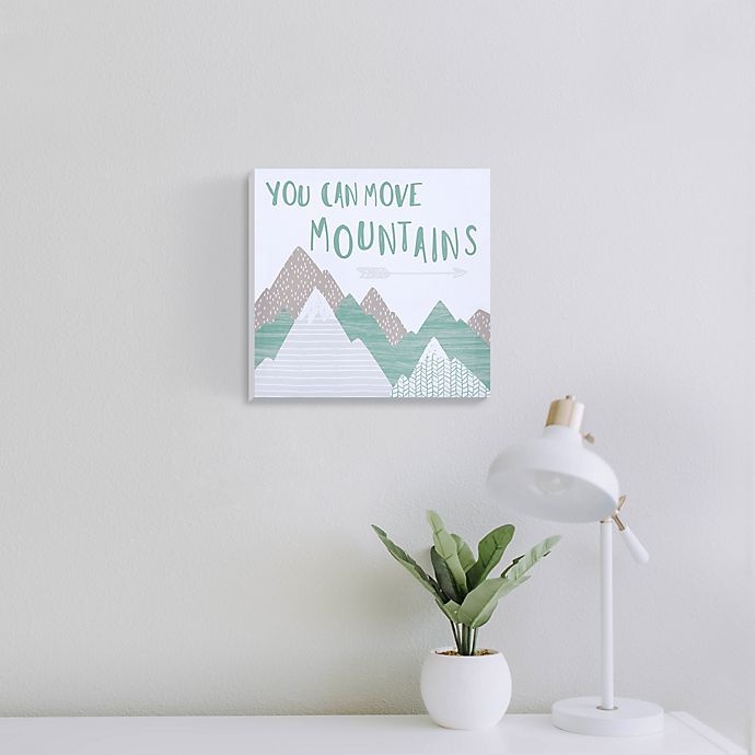 slide 3 of 3, Trend Lab Mountain Baby Canvas Wall Art - Grey/White, 11.5 in x 11.5 in