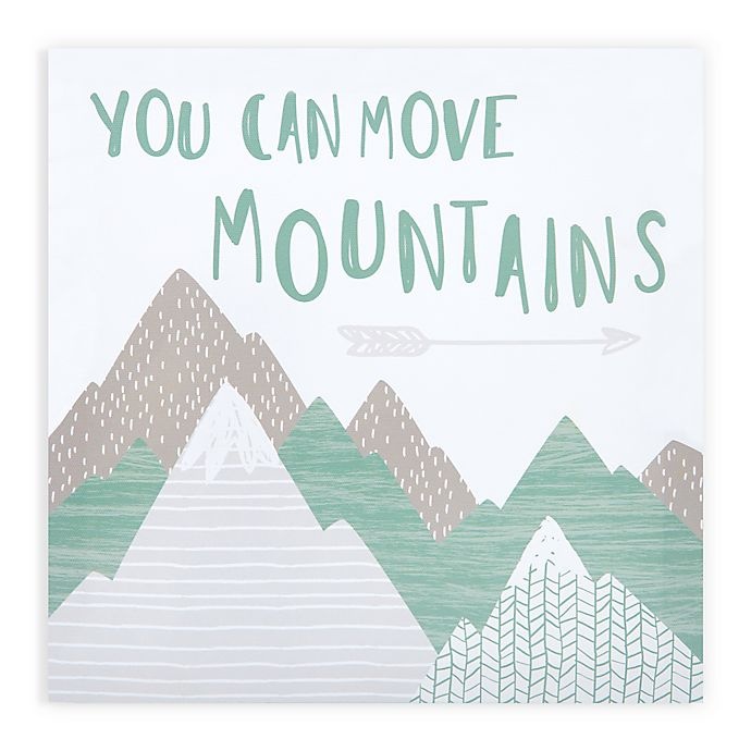 slide 1 of 3, Trend Lab Mountain Baby Canvas Wall Art - Grey/White, 11.5 in x 11.5 in