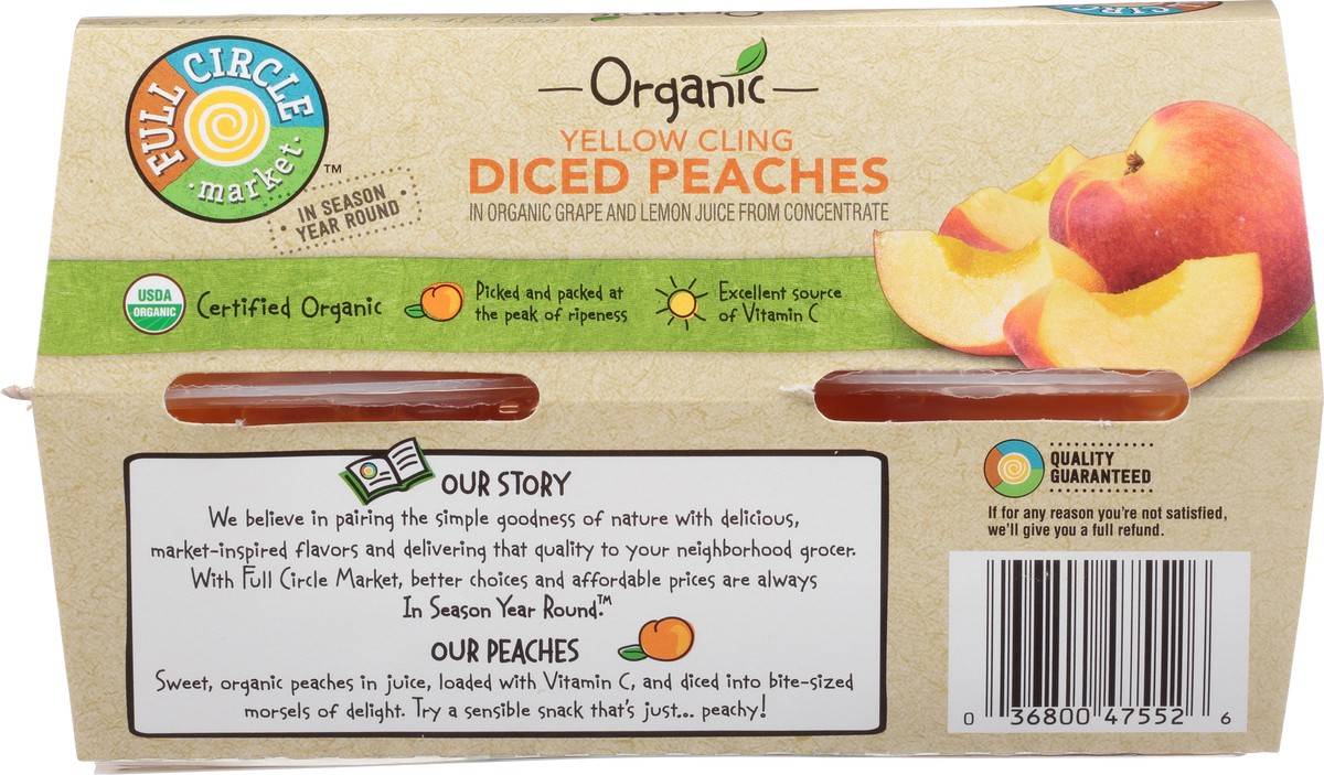 slide 2 of 9, Full Circle Market Organic Yellow Cling Diced Peaches 4 ea, 16 oz