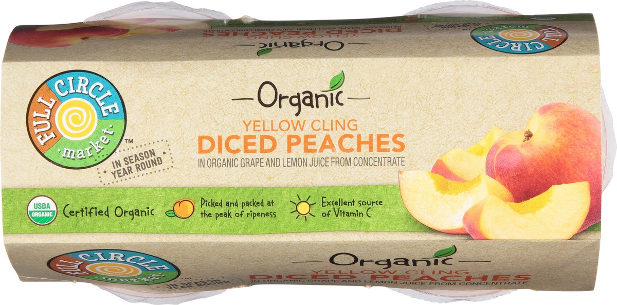 slide 3 of 9, Full Circle Market Organic Yellow Cling Diced Peaches 4 ea, 16 oz