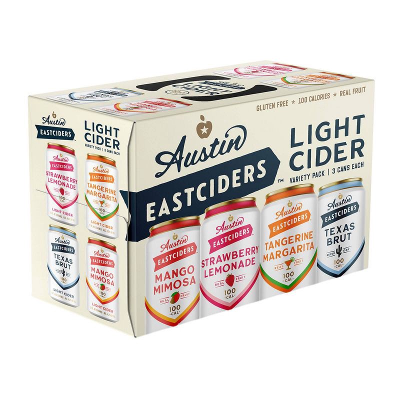 slide 1 of 4, Austin Eastciders Light Cider Variety Pack - 12pk/12 fl oz Cans, 12 ct; 12 fl oz